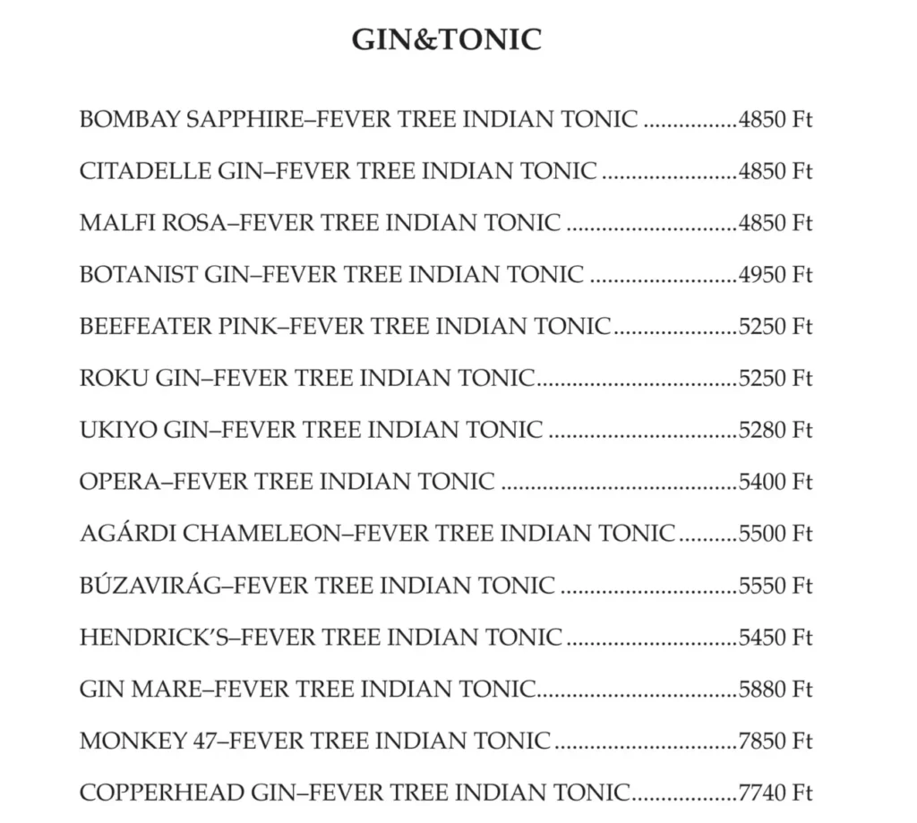 GIN & TONIC