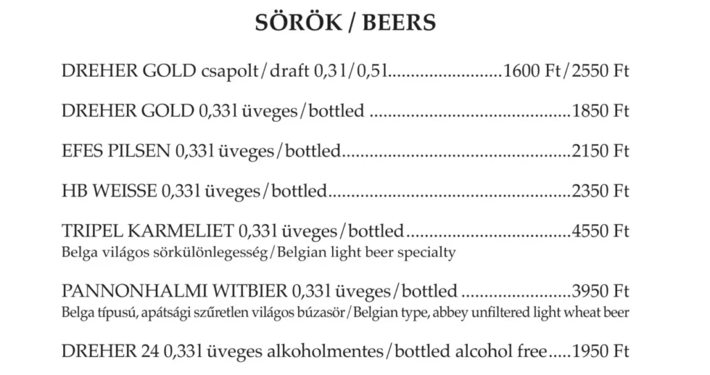 SÖRÖK / BEERS
